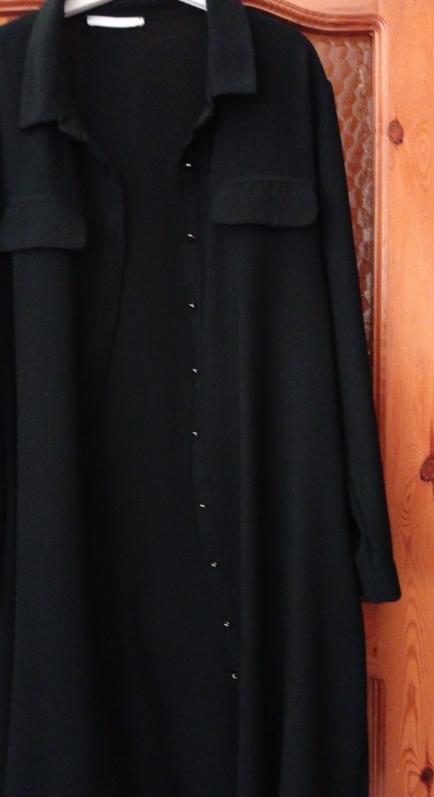 Uzun Kollu Siyah Düğmeli Gotik Kadın gömlek - Görsel 2