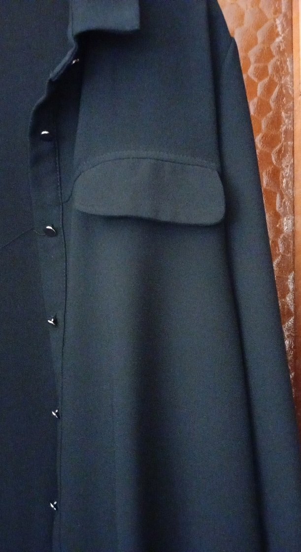 Uzun Kollu Siyah Düğmeli Gotik Kadın gömlek - Görsel 5