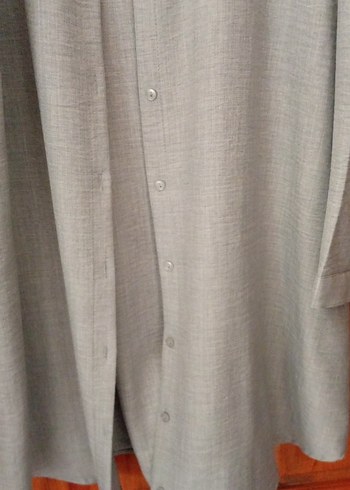 Gri Düğmeli bayan gömlek tunik - Görsel 10