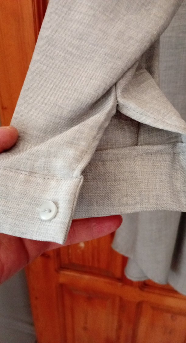 Gri Düğmeli bayan gömlek tunik - Görsel 4