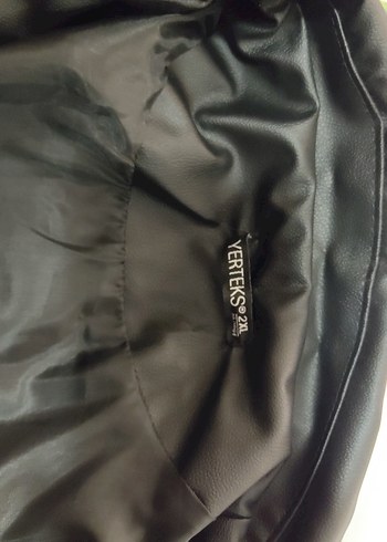 Siyah Kadın Deri Biker Ceket - Görsel 3