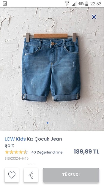 Lcw kız çocuk şort