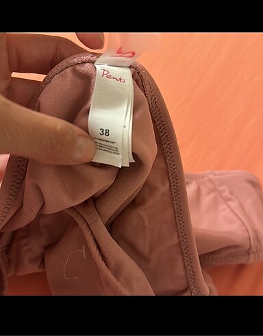 Penti bikini yüksel bel pembe