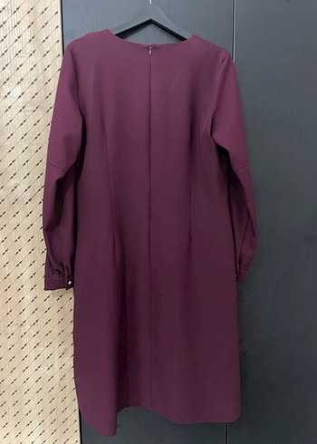 Diğer Bordo Uzun Kollu Nakışlı Kadın Tunik Takım