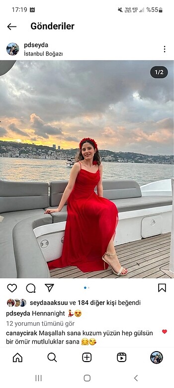 36 Beden Kına elbisesi