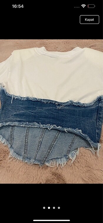 Bershka Crop Kot Beyaz