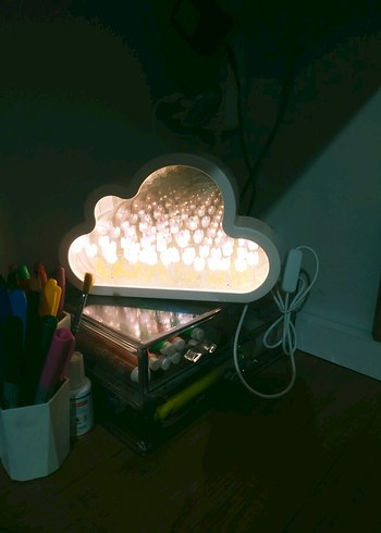 lale şelalesi Bulut Şeklinde LED Lamba UPS girişli - Görsel 3