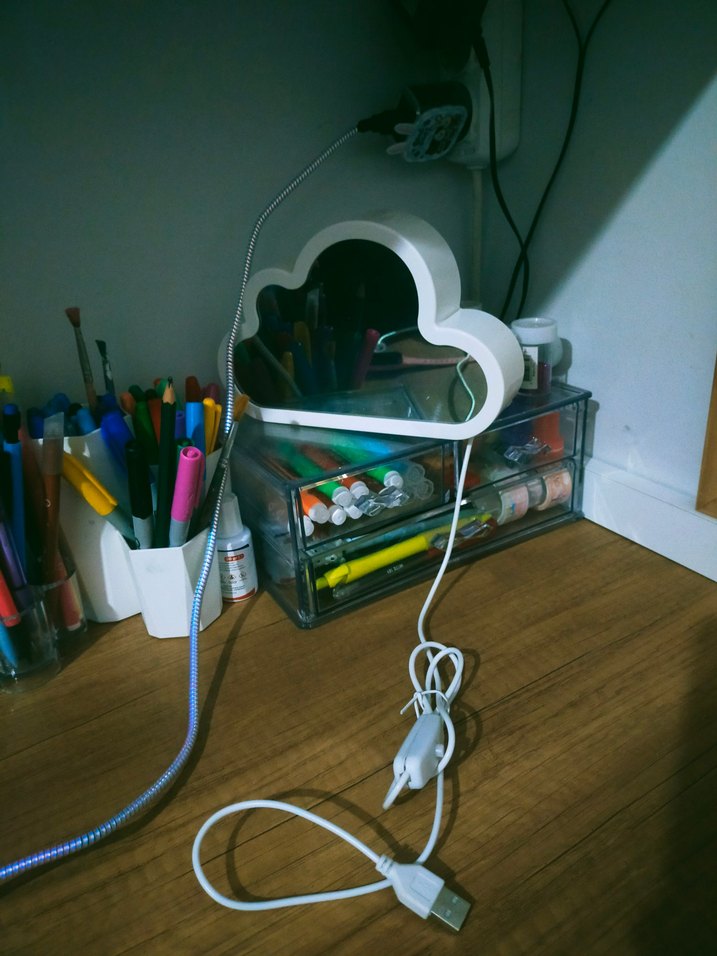 lale şelalesi Bulut Şeklinde LED Lamba UPS girişli - Görsel 4