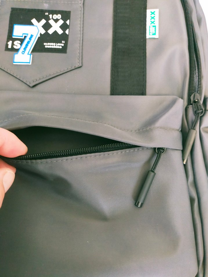 Gri Baskılı Sokak Stili Kadın Sırt Çantası - Görsel 3