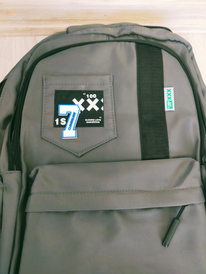 Gri Baskılı Sokak Stili Kadın Sırt Çantası - Görsel 2