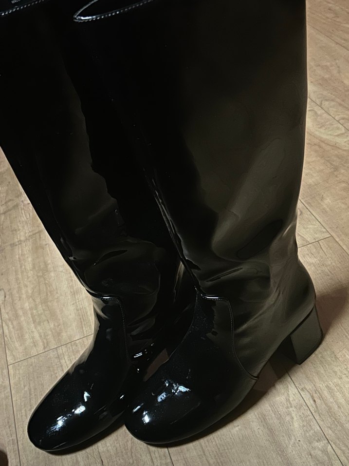 İpekyol rugan Siyah Dizüstü Topuklu Çizme - Görsel 3