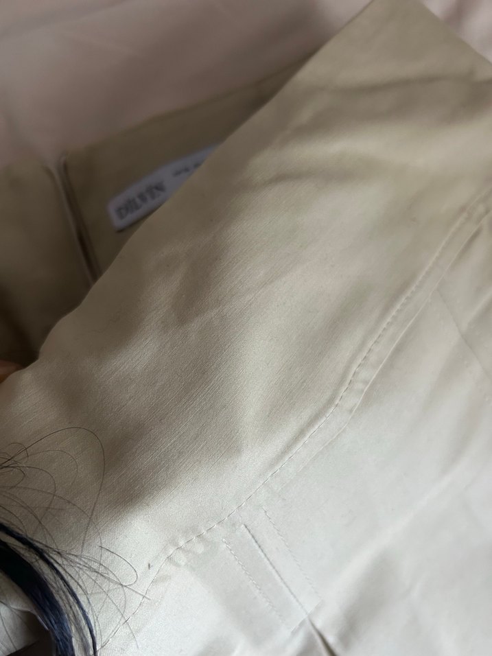 Bej Pilili orta bel içi şortlu mini Etek - Görsel 4