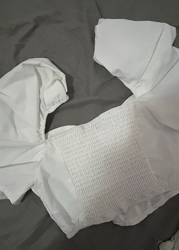 Beyaz Fırfırlı Strappy Kadın Büstiyer prenses kol shein - Görsel 5