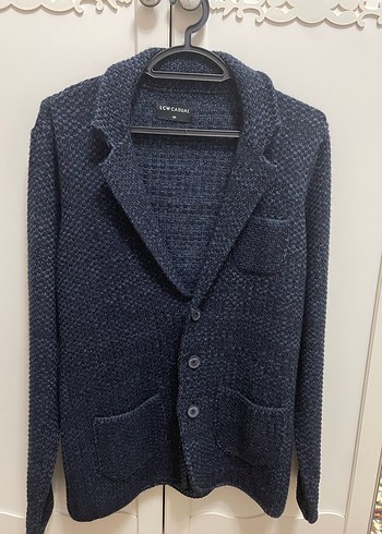 Lacivert Örgü Erkek Hırka - Görsel 2