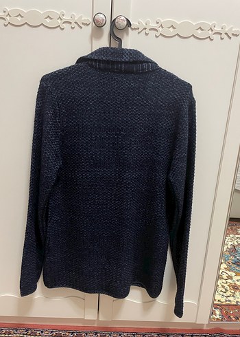 Lacivert Örgü Erkek Hırka - Görsel 3