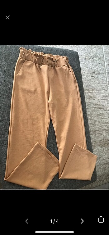 Beli lastikli yüksek bel rahat pantolon