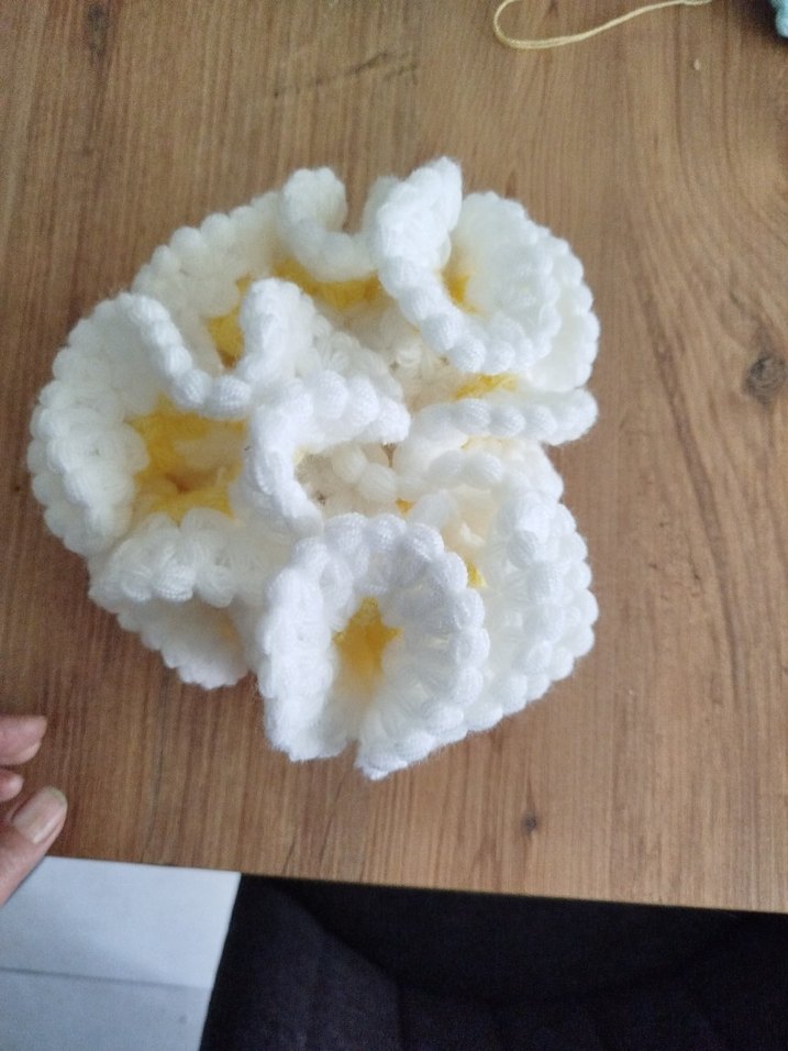 Beyaz Örgü Banyo lifi - Görsel 2