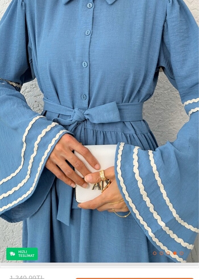 Keten elbise - Görsel 2