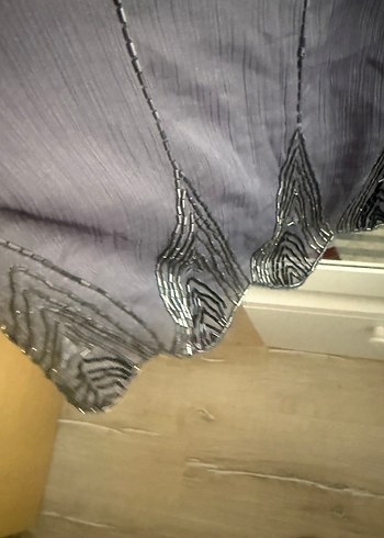 Gri Nakışlı Boncuklu Kadın elbise - Görsel 6