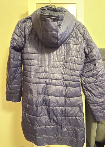 Lacivert Midi Kadın Mont - Görsel 4