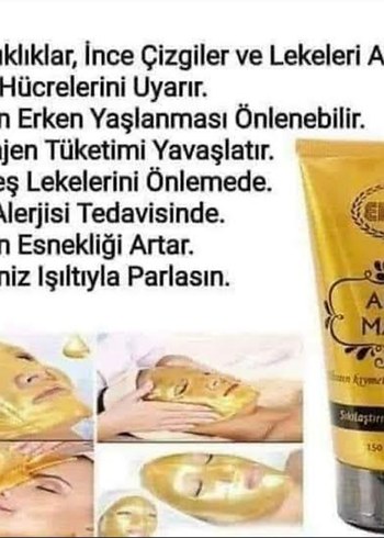 Altın Maske - Soyulabilir Yaşlanma Karşıtı Maske - Görsel 2