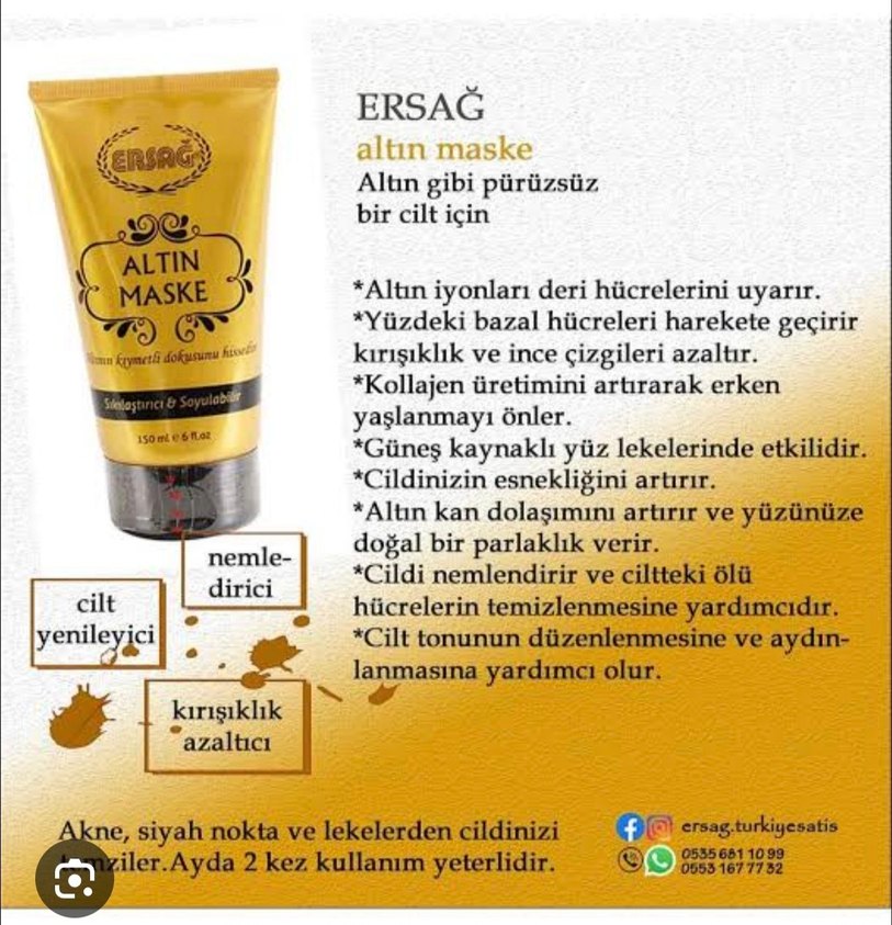 Altın Maske - Soyulabilir Yaşlanma Karşıtı Maske - Görsel 3