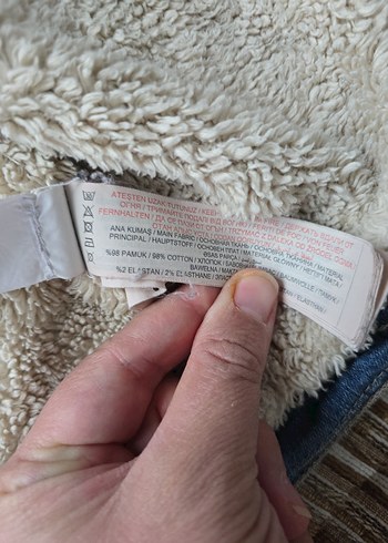 Kürklü Kolsuz Mavi Kot Ceket - Görsel 5