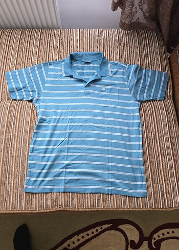 Gri Çizgili Erkek Polo Tişört - Görsel 8