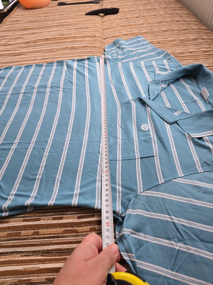 Gri Çizgili Erkek Polo Tişört - Görsel 3