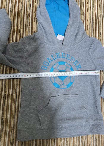 Kapüşonlu Gri Erkek Çocuk Sweatshirt - Görsel 8