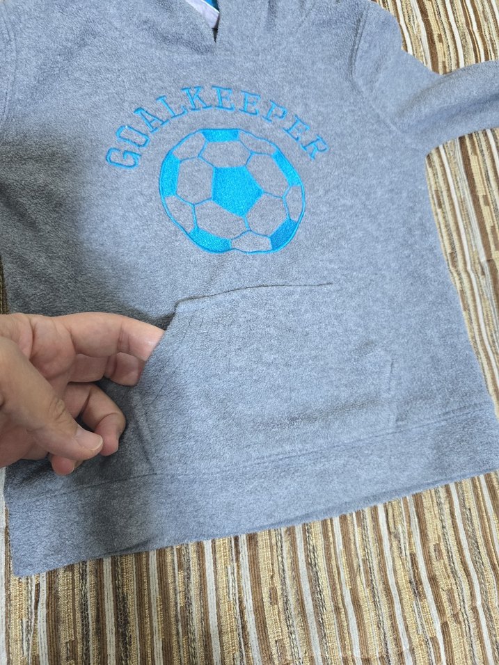 Kapüşonlu Gri Erkek Çocuk Sweatshirt - Görsel 5