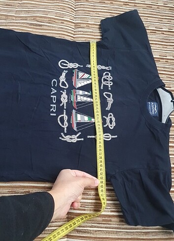 xs Beden Deniz, yelken baskılı t-shirt