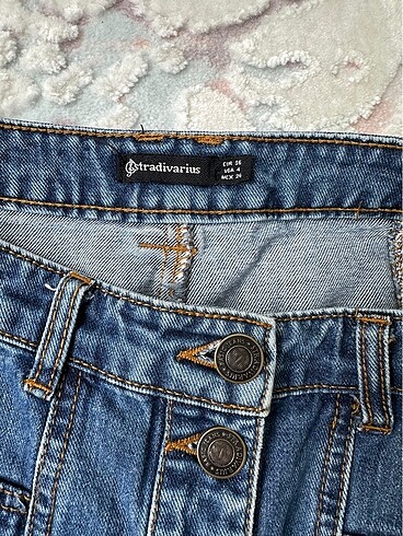 36 Beden Stradivarius yüksek bel jean kot etek