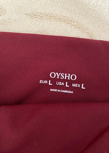 Oysho Bordo Yuksek Bel Dar Kesim Tayt