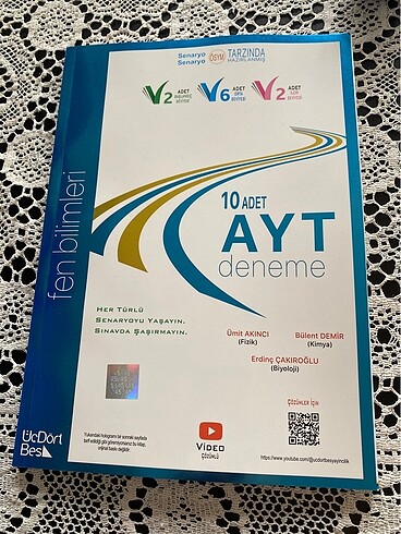 Ayt fen bilimleri deneme 10?lu ÜÇDÖRTBEŞ yayınları