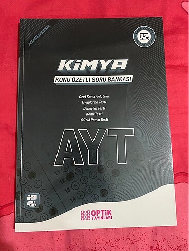 Ayt kimya konu özeti soru bankası optik yayınları