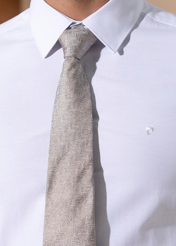 Beyaz Slim Fit Uzun Kollu Klasik Gömlek - Görsel 6