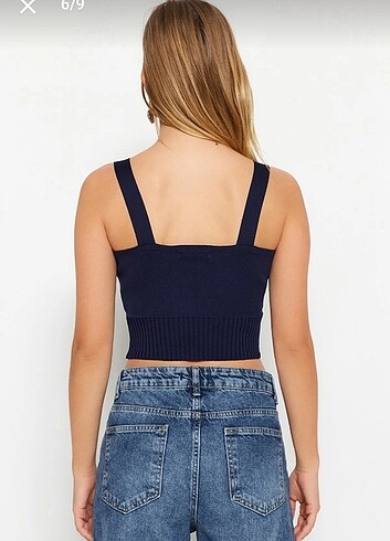 Trendyol & Milla Triko Crop Bluz
