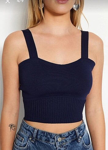 s Beden Triko Crop Bluz