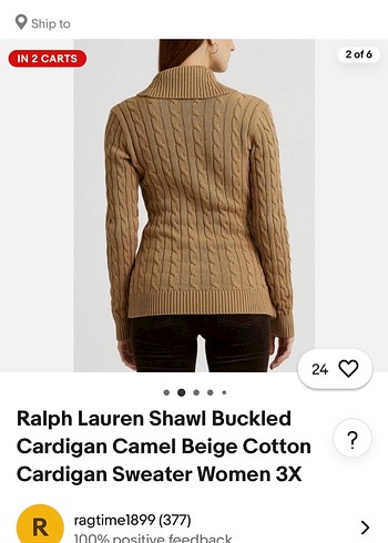 m Beden lacivert Renk Ralph Lauren lacivert Uzun Kollu pamuklu kazak