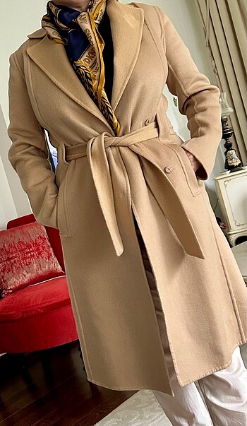 Marc Cain Matc Cain marka 50 % kaşmir camel manto