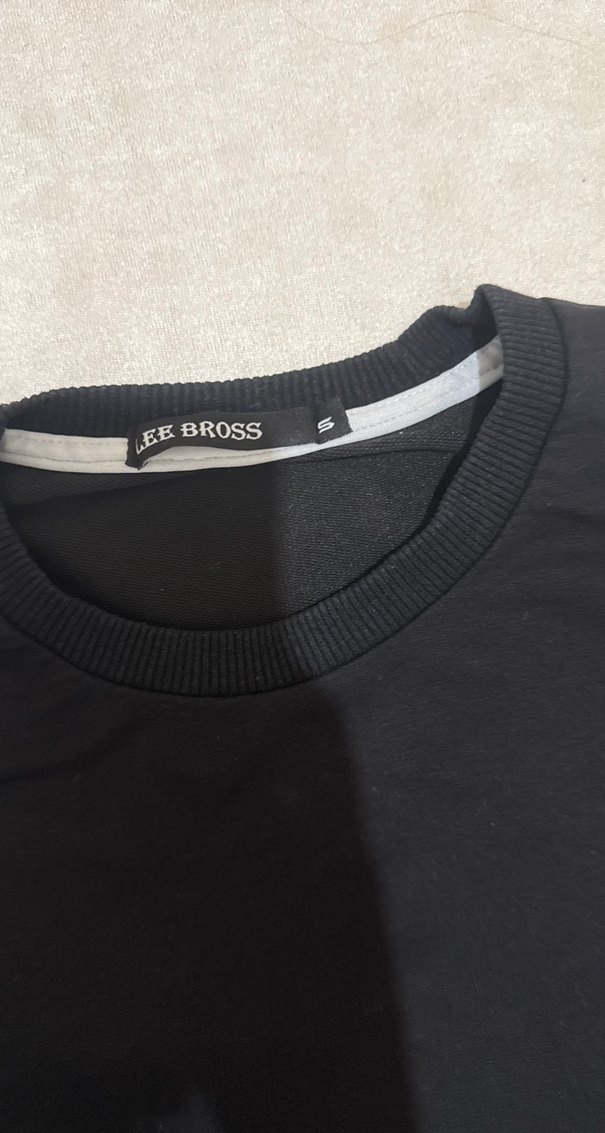 Basic siyah unisex sweat - Görsel 2