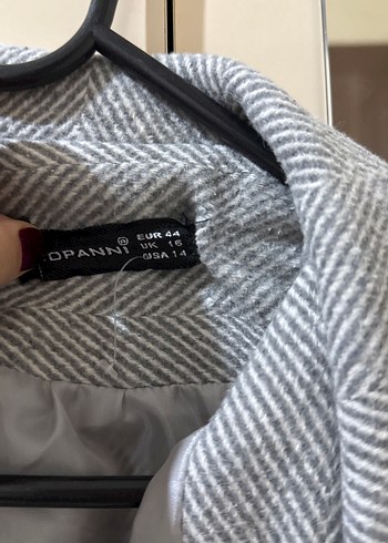 Gri Kadın Kaban Cepli - Görsel 2