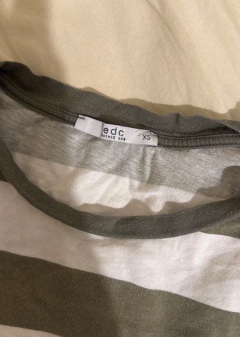 Çizgili oversize Kadın Tişört - Görsel 3