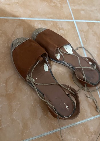 Kahverengi Süet  Bohem Sandalet - Görsel 3