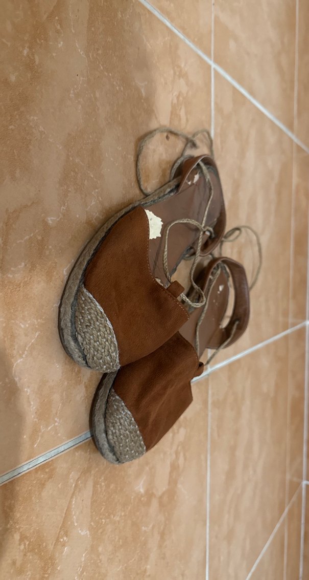 Kahverengi Süet  Bohem Sandalet - Görsel 2