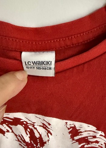 LC Waikiki Çocuk Kırmızı Uzun Kollu Atatürk baskılı tişört