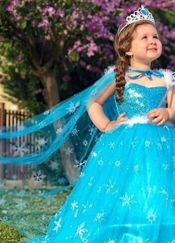 Elsa askılı kostüm 9-10 yas