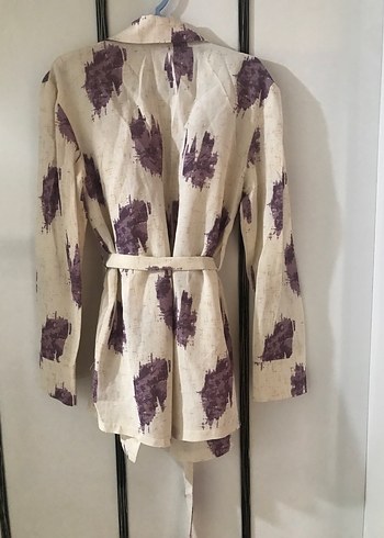 38 Beden mor Renk Keten blazer takım