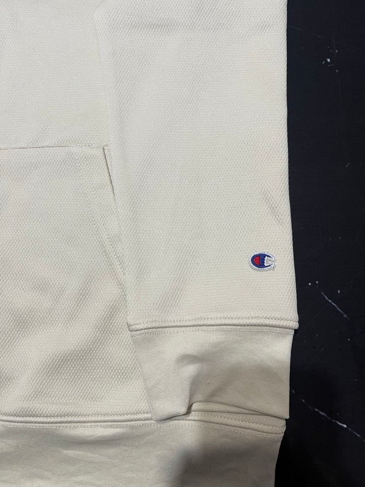 Champion orijinal Krem renk Kapüşonlu Sweatshirt - Görsel 2